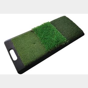 GOLF TRAINING TURF - 3 IN 1 GOLF ARTIFICIAL LAWN WITH HANDLE - 65X30CM - 52055/23536