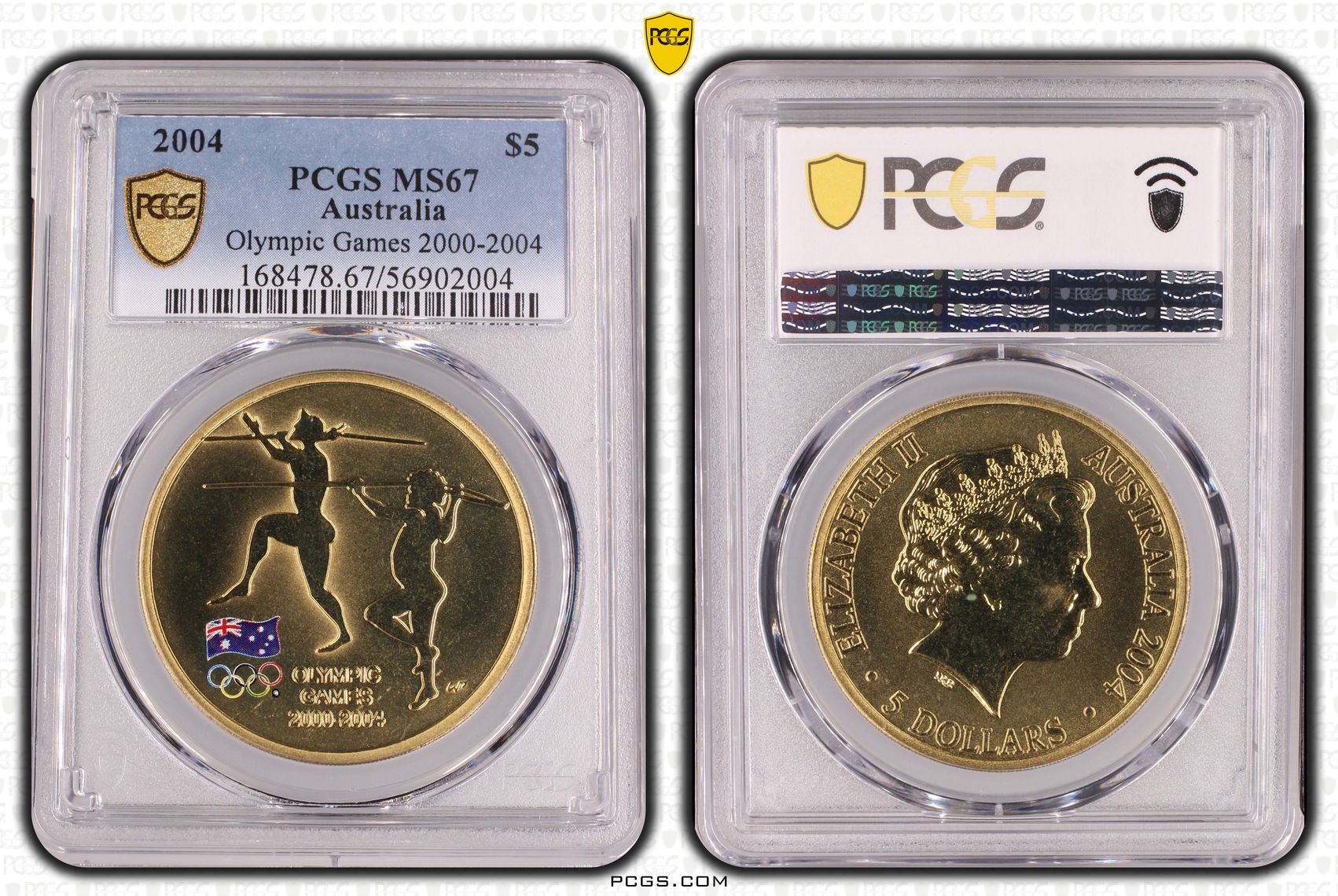 Olympic Games 2000-2004, Five Dollar, 2004, PCGS MS67