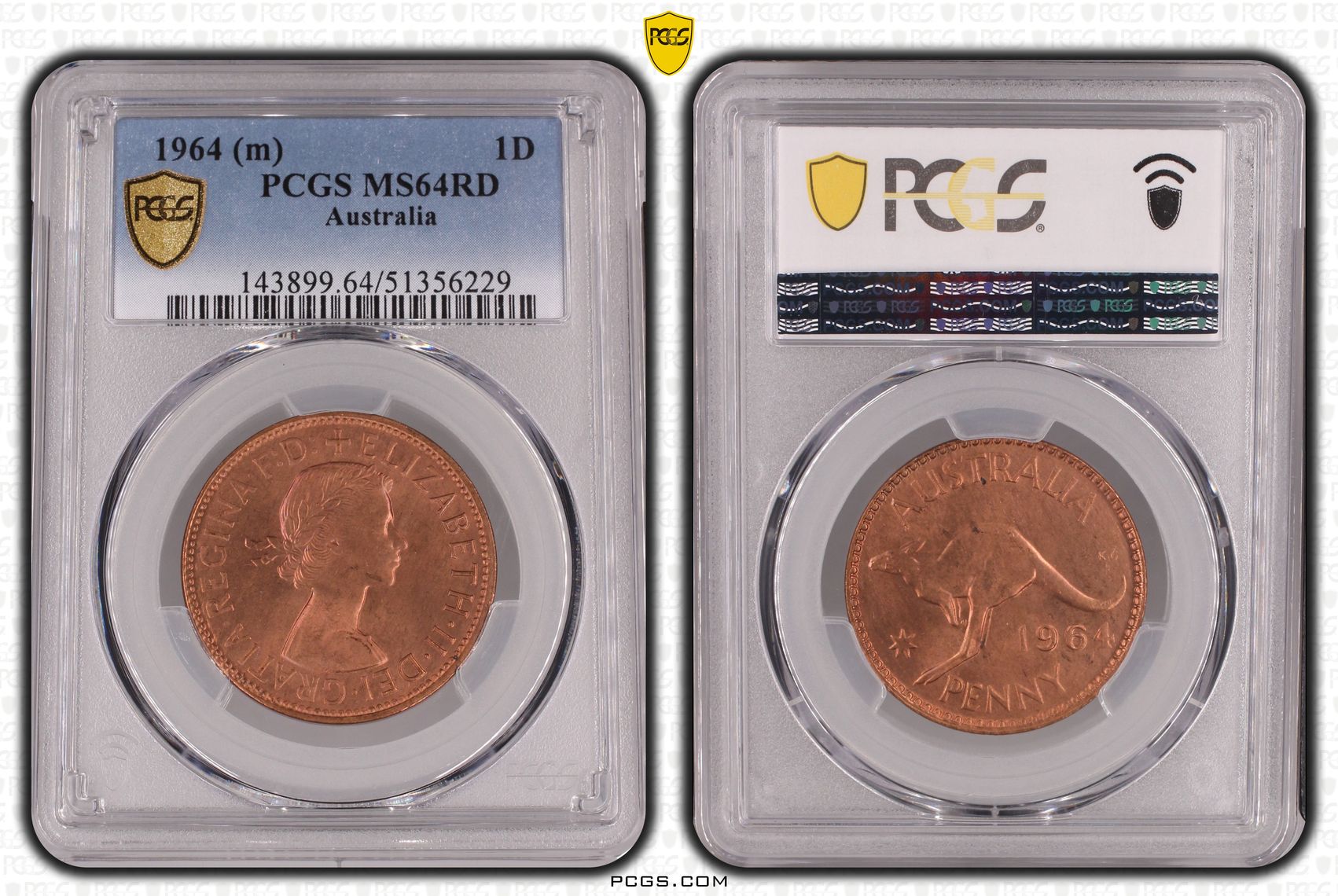 Penny, 1964, PCGS MS64RD