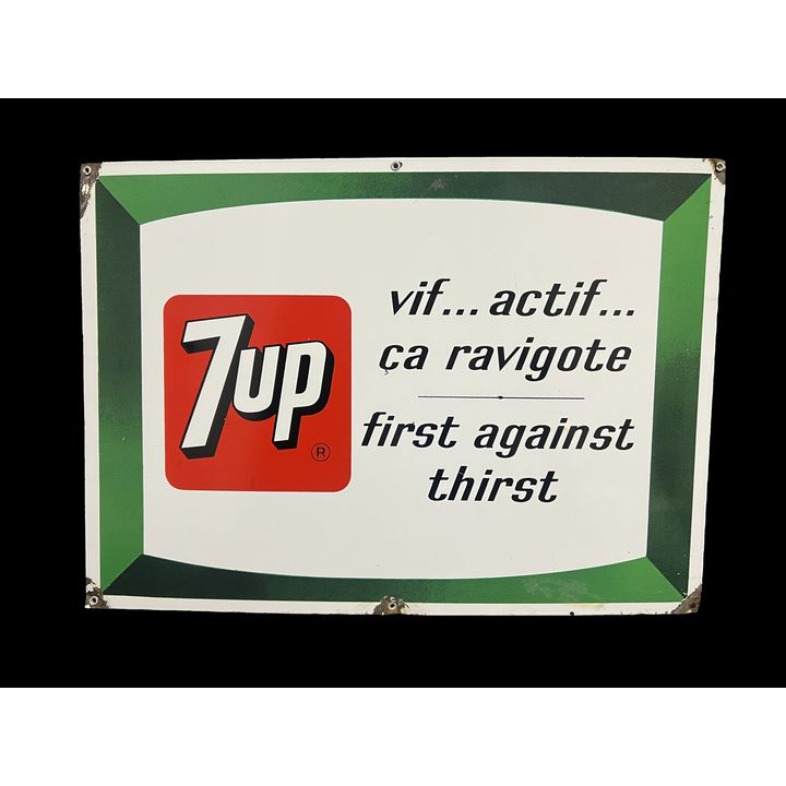 7Up First Against Thirst Vif Actif Soda Sign