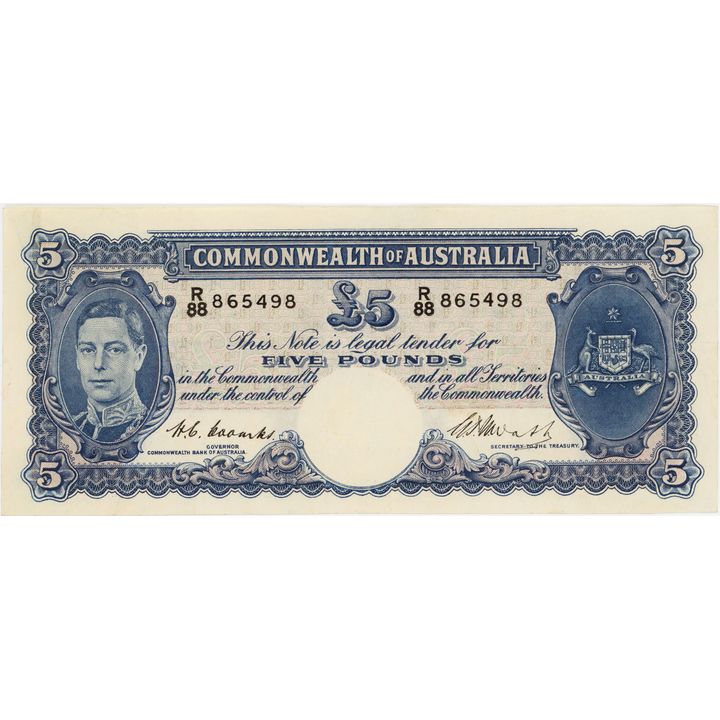 Coombs/Watt, Five Pounds, 1949,  EF