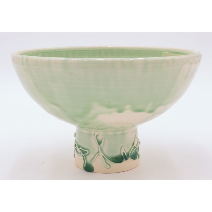 Carolyn Carroll Green Pool Glazed Signed Studio Pottery 4.5"