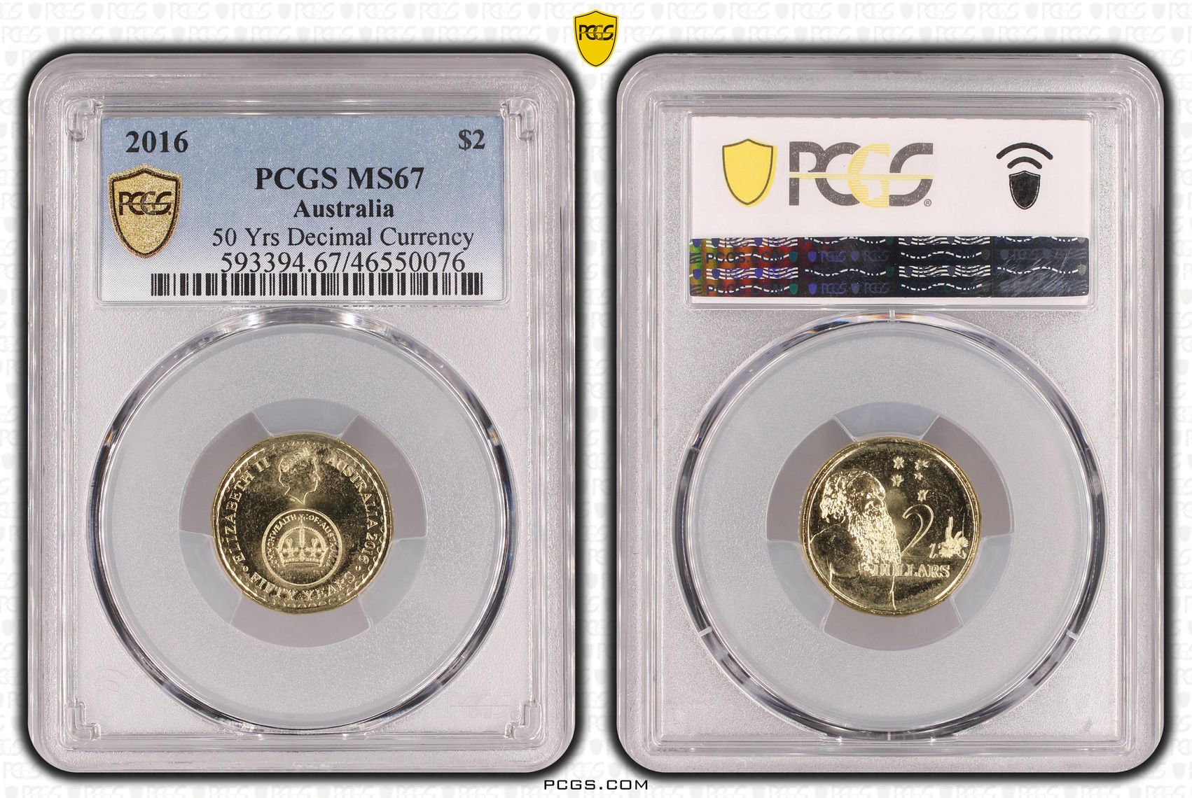 50 Yrs Decimal Currency, Two Dollar, 2016, PCGS MS67