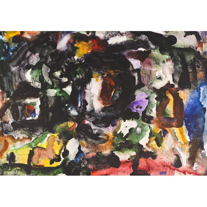 Alden Mason ''Dark Escape'' 2003 Watercolor