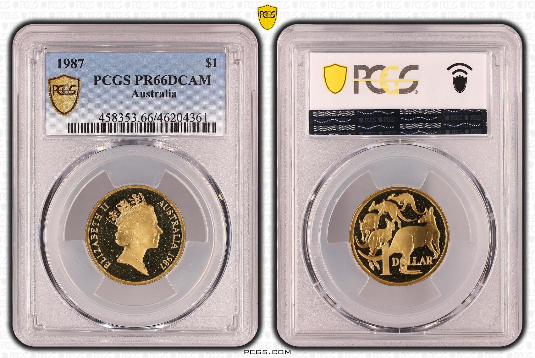One Dollar, 1987, PCGS PR66DCAM