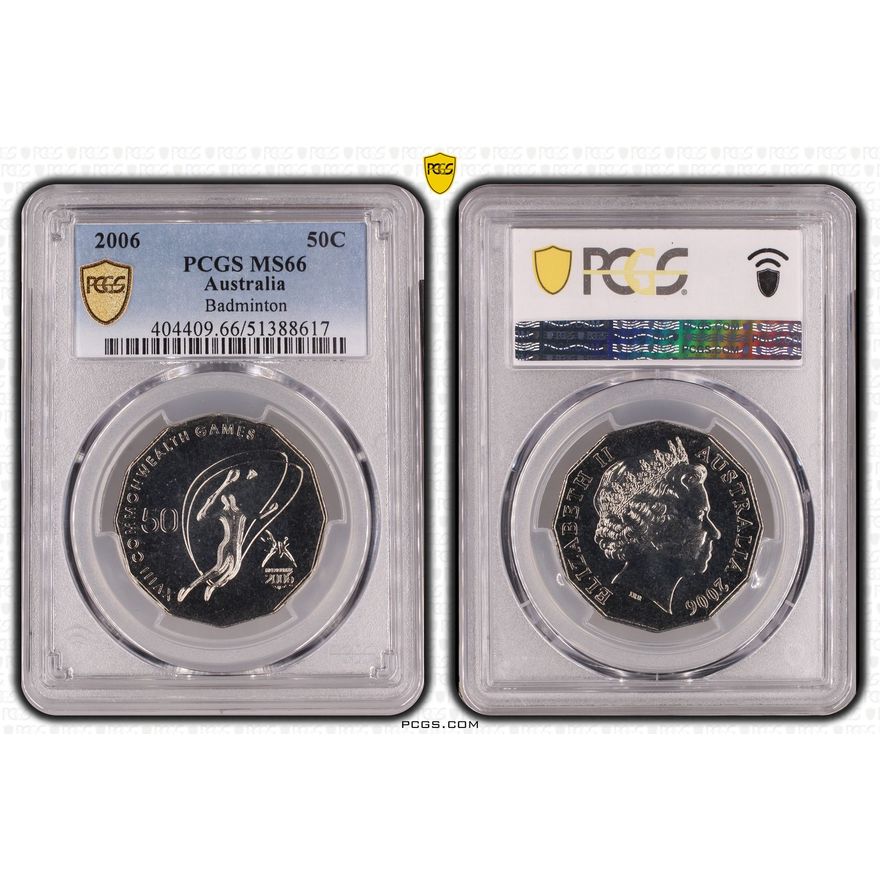Badminton, Fifty Cent, 2006, PCGS MS66