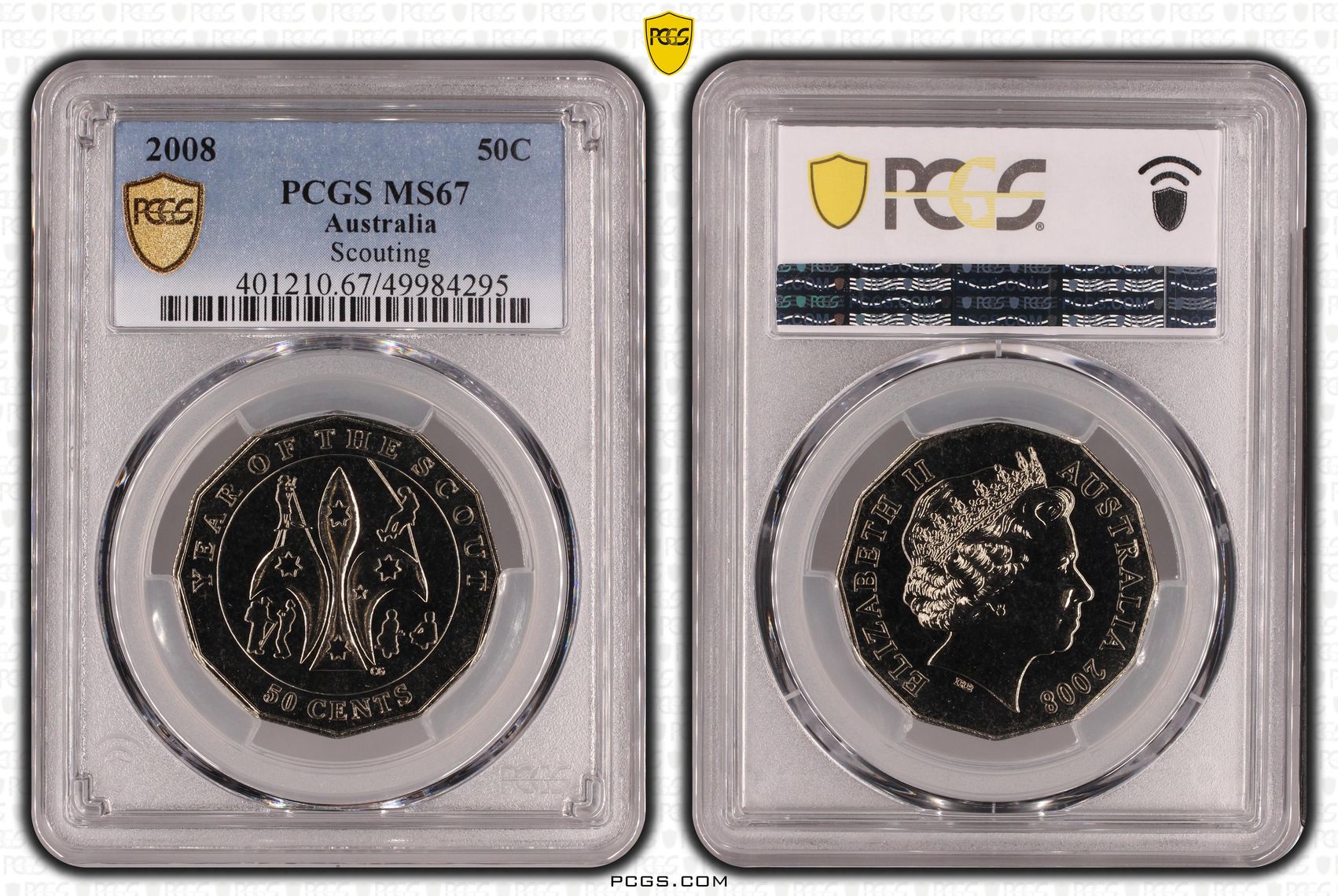 Scouting , Fifty Cent, 2008, PCGS MS67