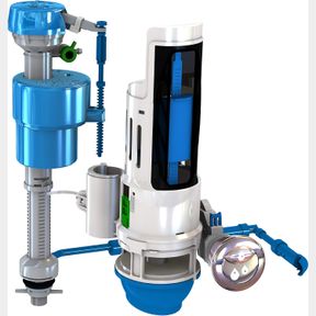 PUSH BTTON HANDLE DANCO HYR460 HYRDRORIGHT WATER-SAVING TOILET TANK REPAIR KIT WITH DUAL FLUSH VALVE, INCLUDES DUAL PUSH BTTON HAN