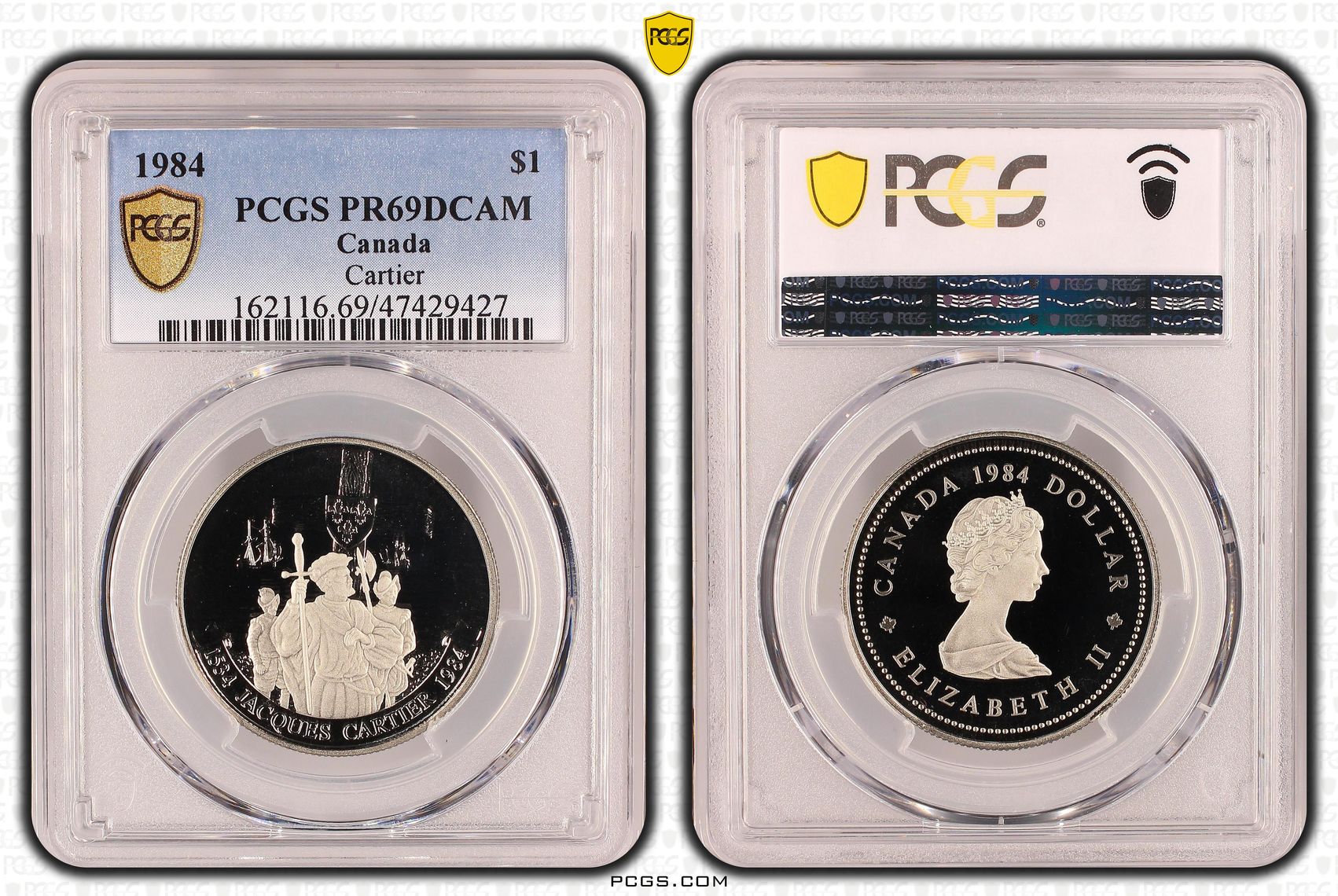 Canada, Cartier, POP 18/0, One Dollar, 1984, PCGS PR69DCAM