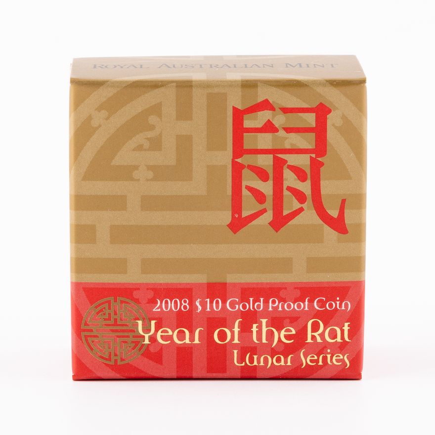Elizabeth II, RAM - Lunar Series, Year of the Rat, Ten Dollars, 2008,  FDC
