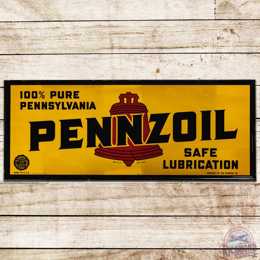 5' Pennzoil "Safe Lubrication" SST Sign w/ Logo - 8.5