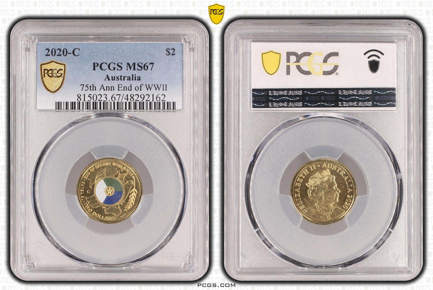 75th Ann End of WWII Colorized , Two Dollar, 2020-C, PCGS MS67