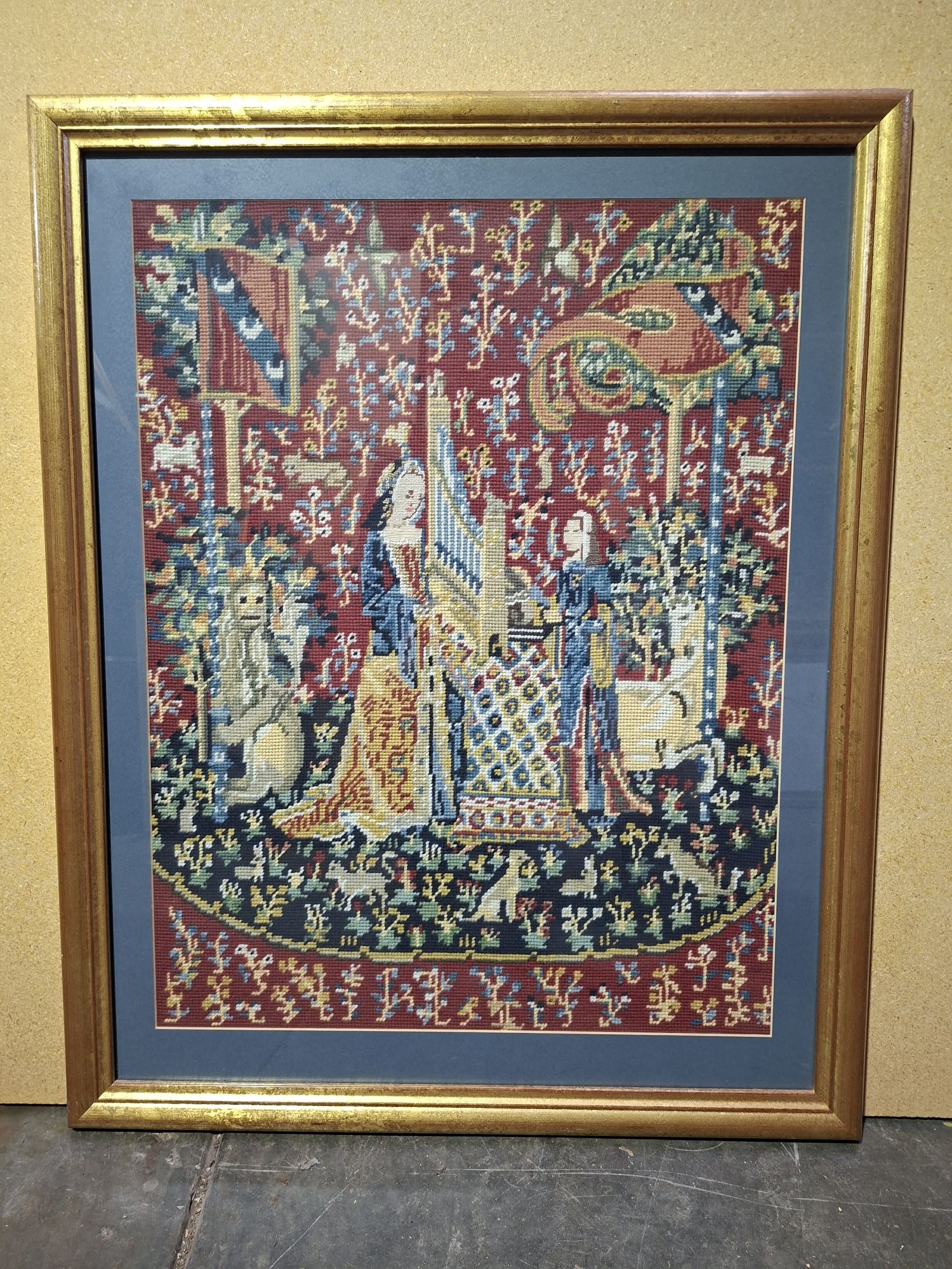 51 · FRAMED TAPESTRY IN GILT FRAME