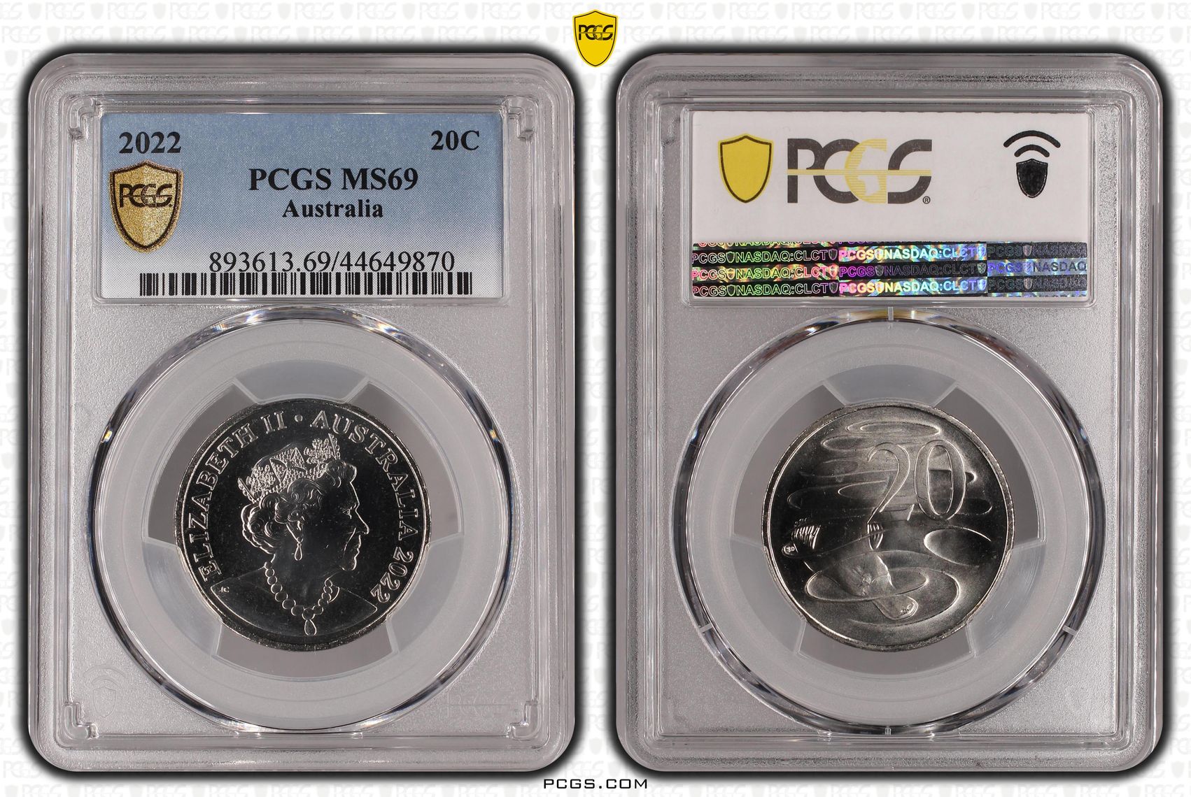 2022 Australia Twenty Cent, 20c PCGS - MS69 POP 7/0 -870