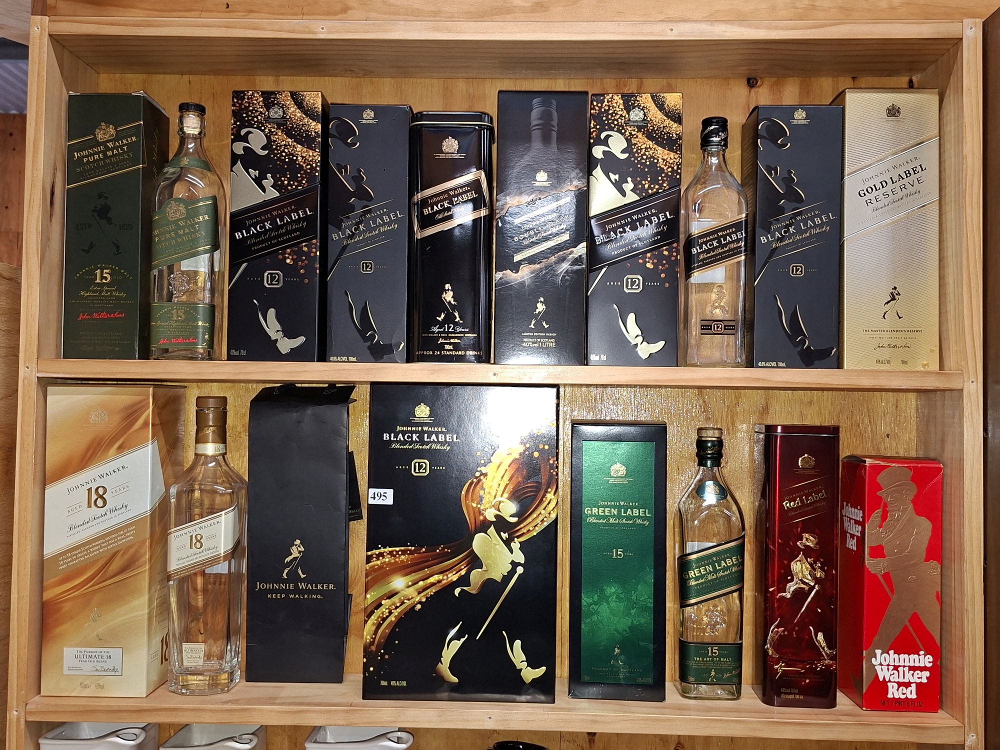 JOHNNIE WALKER SCOTCH WHISKEY BOTTLES