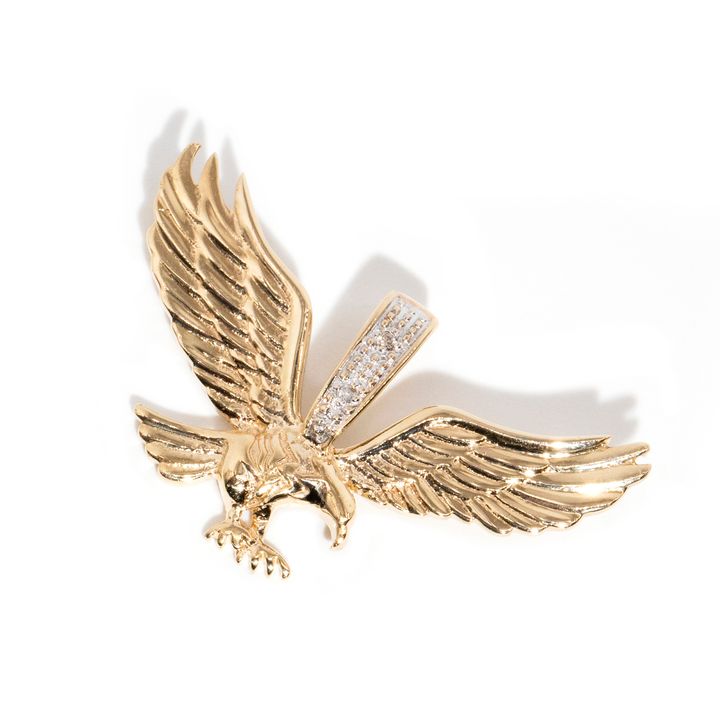 Diamond 9 Carat Gold Eagle Pendant