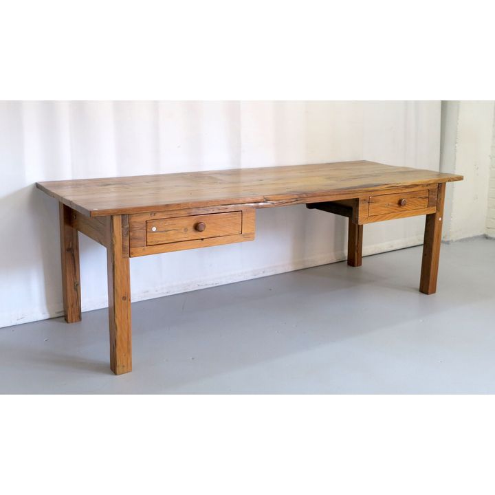 LARGE SLEEPERWOOD TWO-DRAWER WRITING TABLE