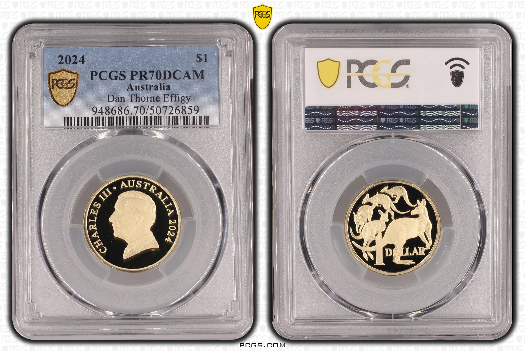 Dan Thorne Effigy, One Dollar, 2024, PCGS PR70DCAM