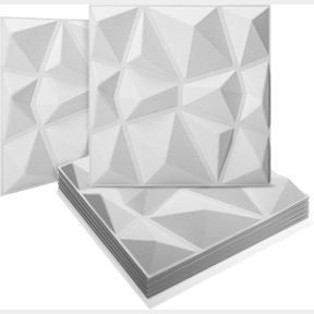 11.8 X 11.8 INCH ART3D 20-PACK SOUND PROOF WALL PANELS DIAMOND DESIGN, 3D TEXTURED ACOUSTIC WALL PANELS FOR SOUND ABSORBING, ACCEN