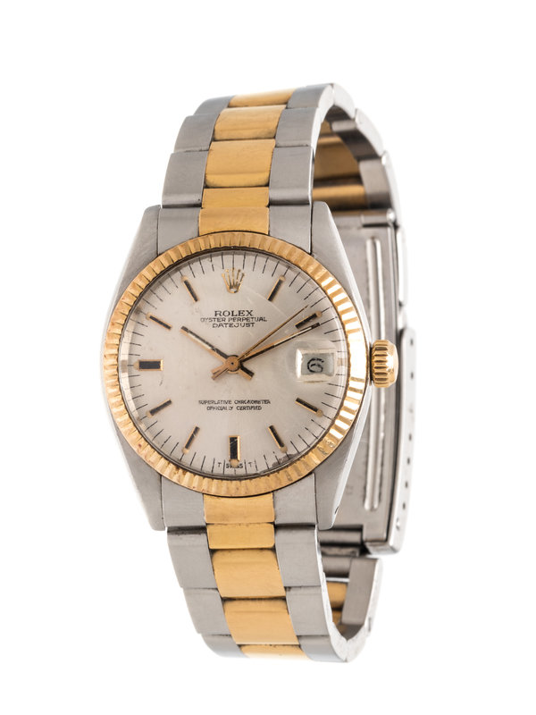ROLEX, STAINLESS STEEL AND YELLOW GOLD REF. 6827 'OYSTER PERPETUAL DATEJUST' WRISTWATCH, CIRCA 1979