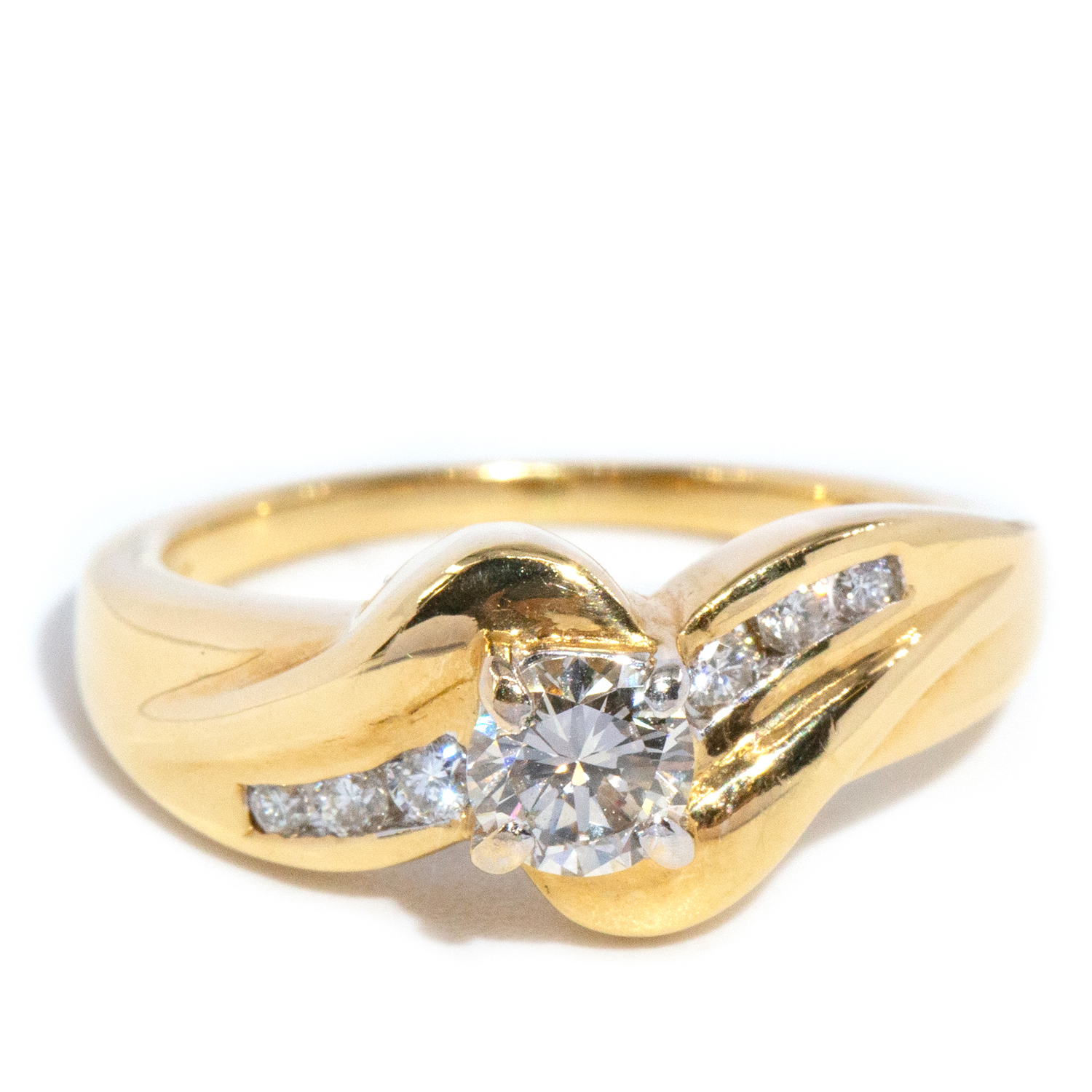 0.49 Carat Diamond 18ct Gold Dress Ring