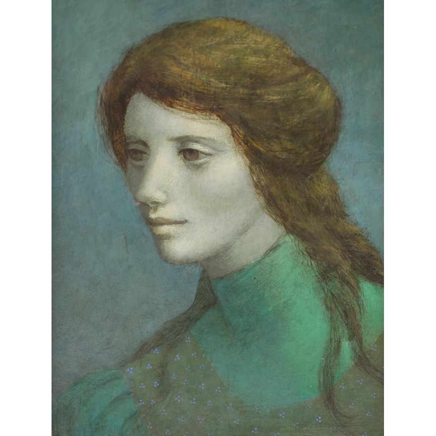 Betty Frost ''Woman in Green'' Oil
