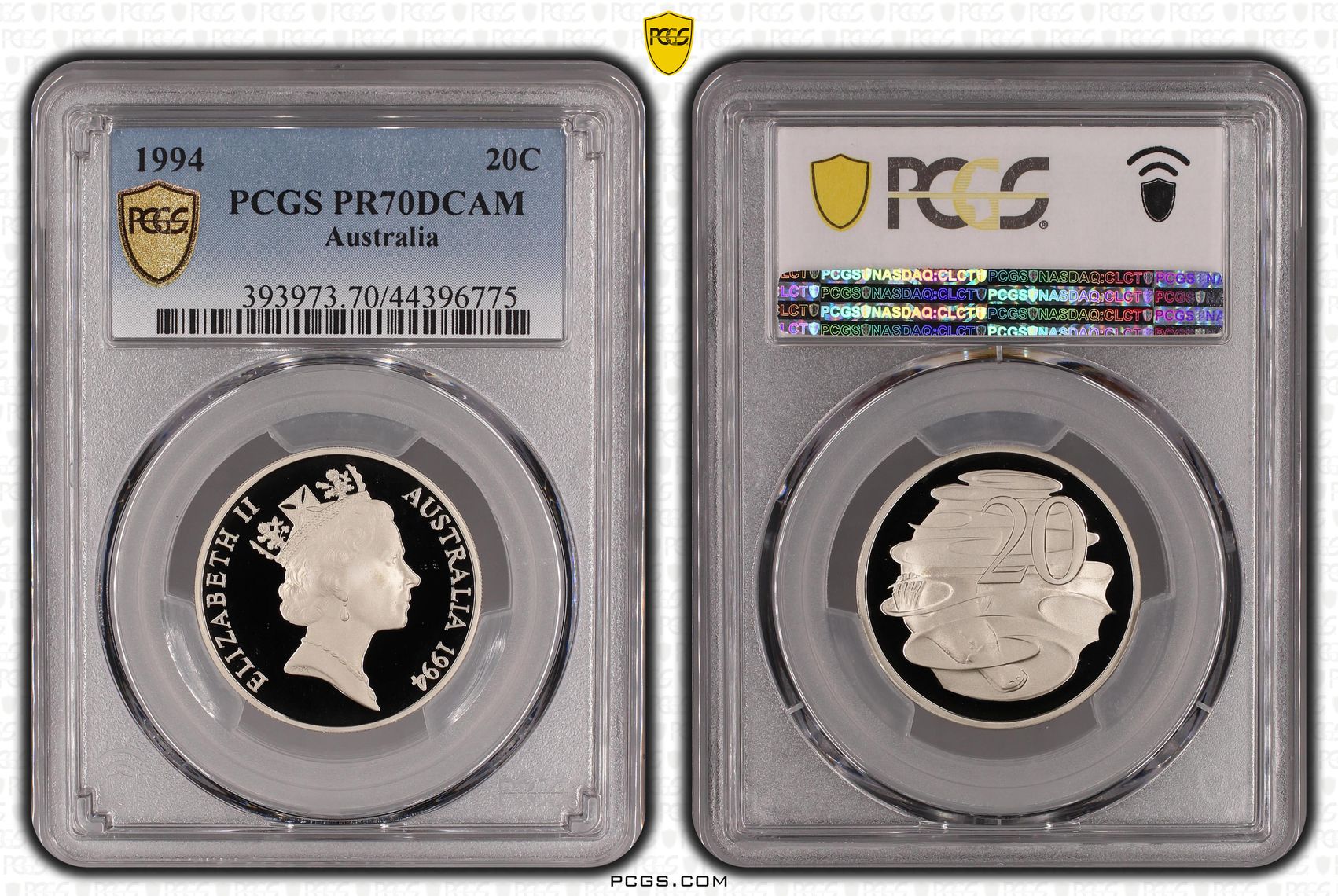 1994 Australia Twenty Cent, 20c PCGS - PR70DCAM POP 14/0 -775