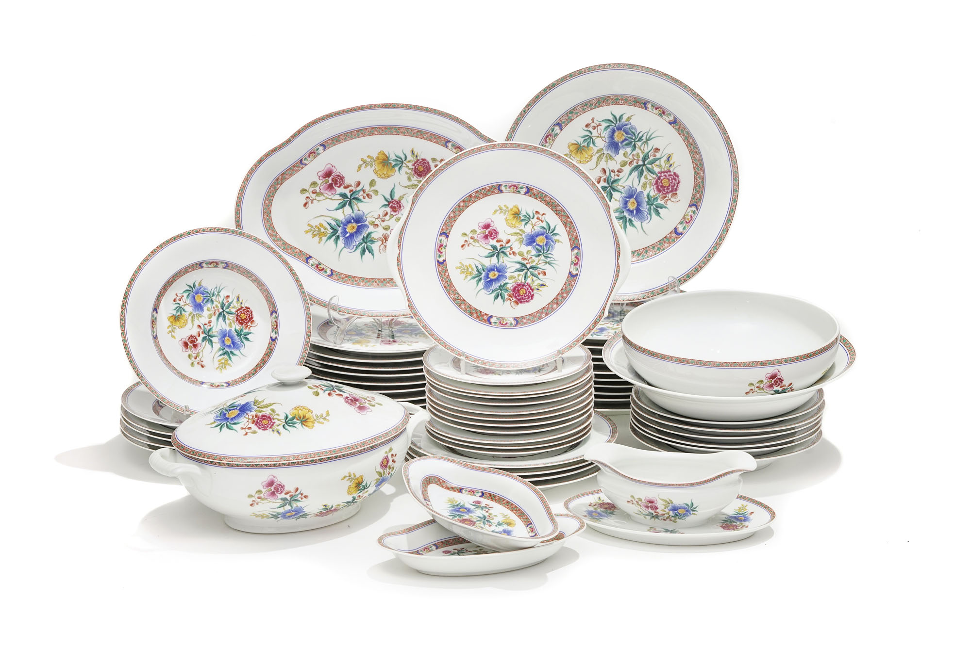 Limoges Service De Table De 92 Pièces Decor Myosotis
