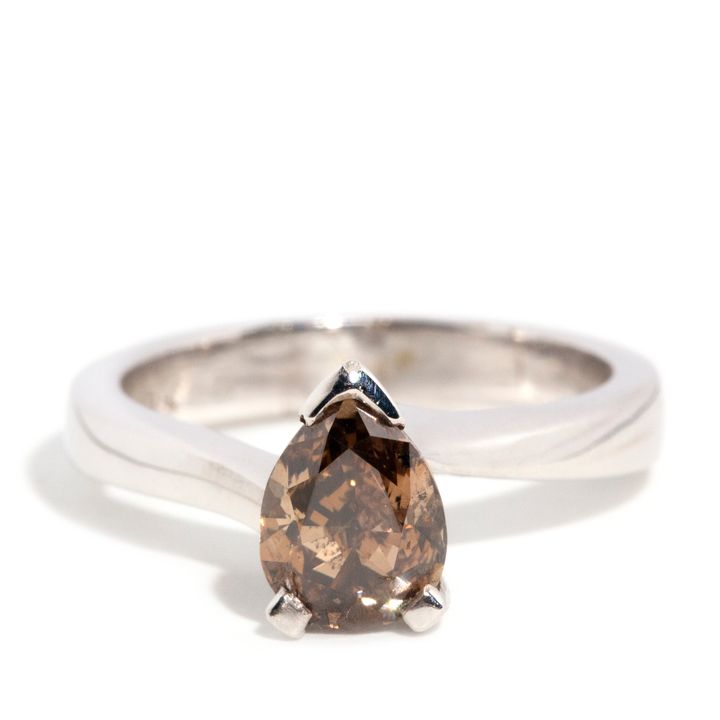 1.45 Carat Pear Shape Diamond Solitaire Ring,