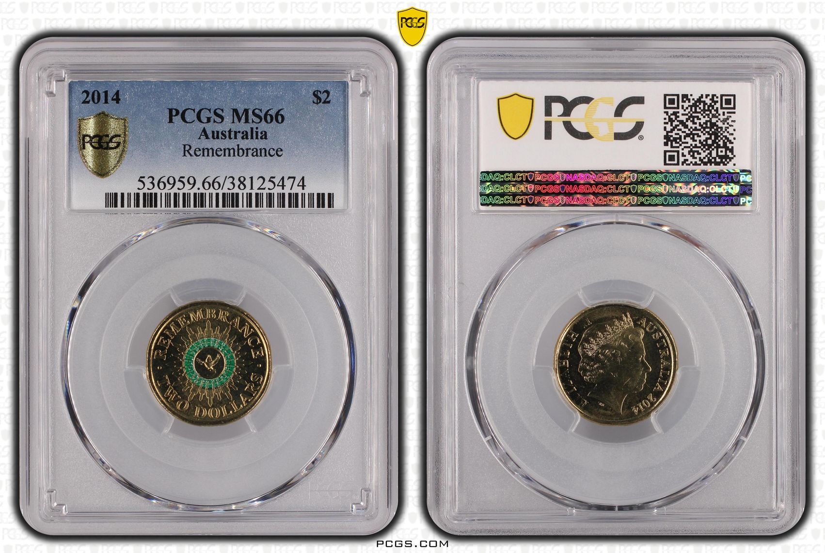 Remembrance, Two Dollar, 2014, PCGS MS66