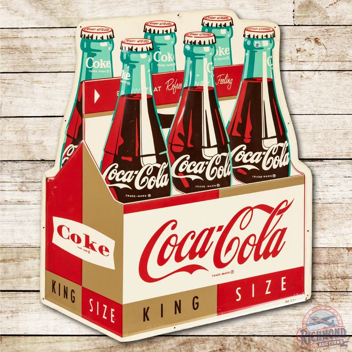 36" Coca-Cola King Size Six-Pack Metal Sign TAC 8.9