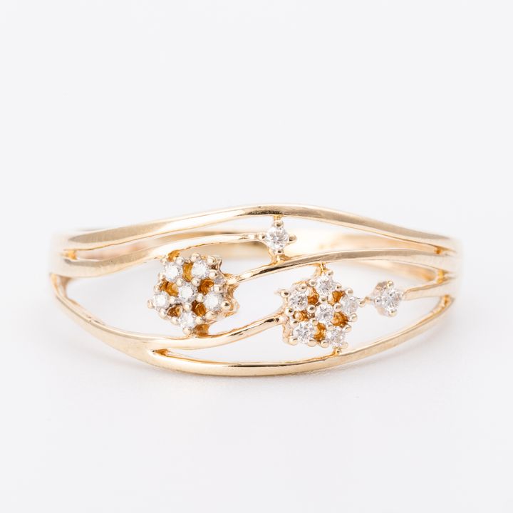 Diamond Cluster Ring 9ct Gold