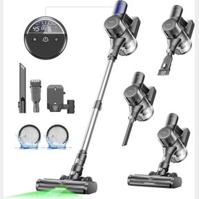 ULTENIC CORDLESS VACUUM CLEANER, 450W 40KPA STICK VACUUM WITH CAR DASHBOARD SCREEN, TANGLE-FREE BRUSH FOR PET HAIR, MAX 45MINS RUN