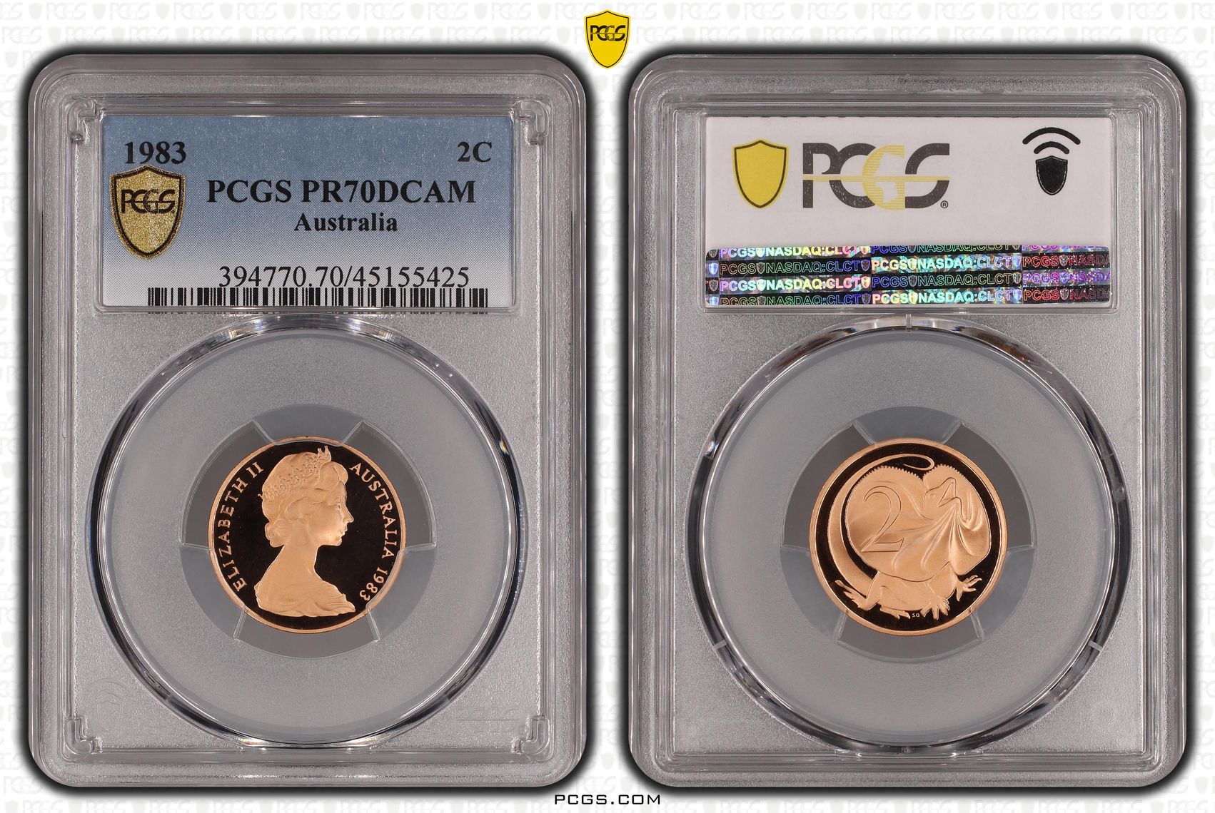 1983 Australia Two Cent, 2c PCGS - PR70DCAM POP 38/0 -425