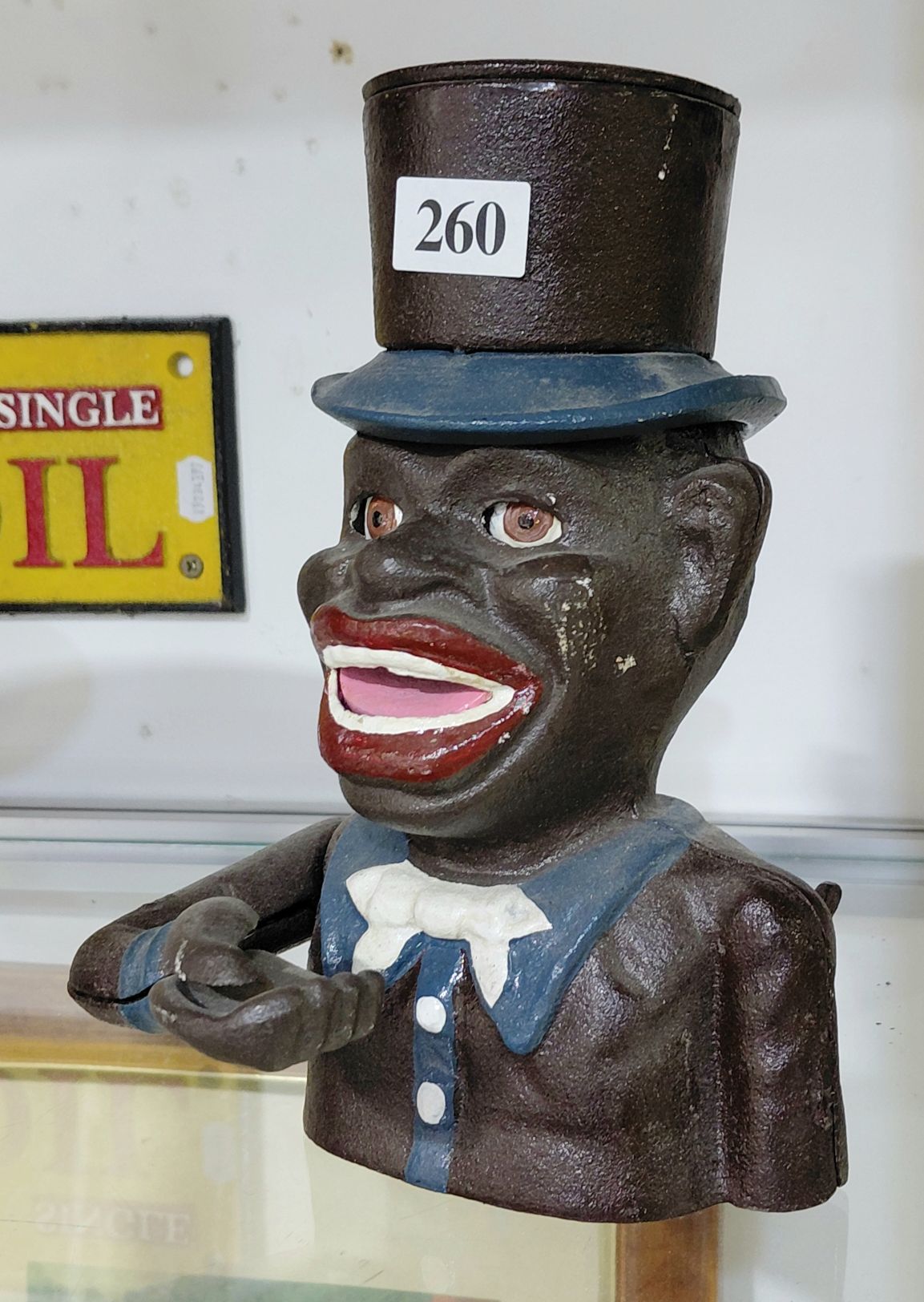 260 · CAST IRON MONEY BOX