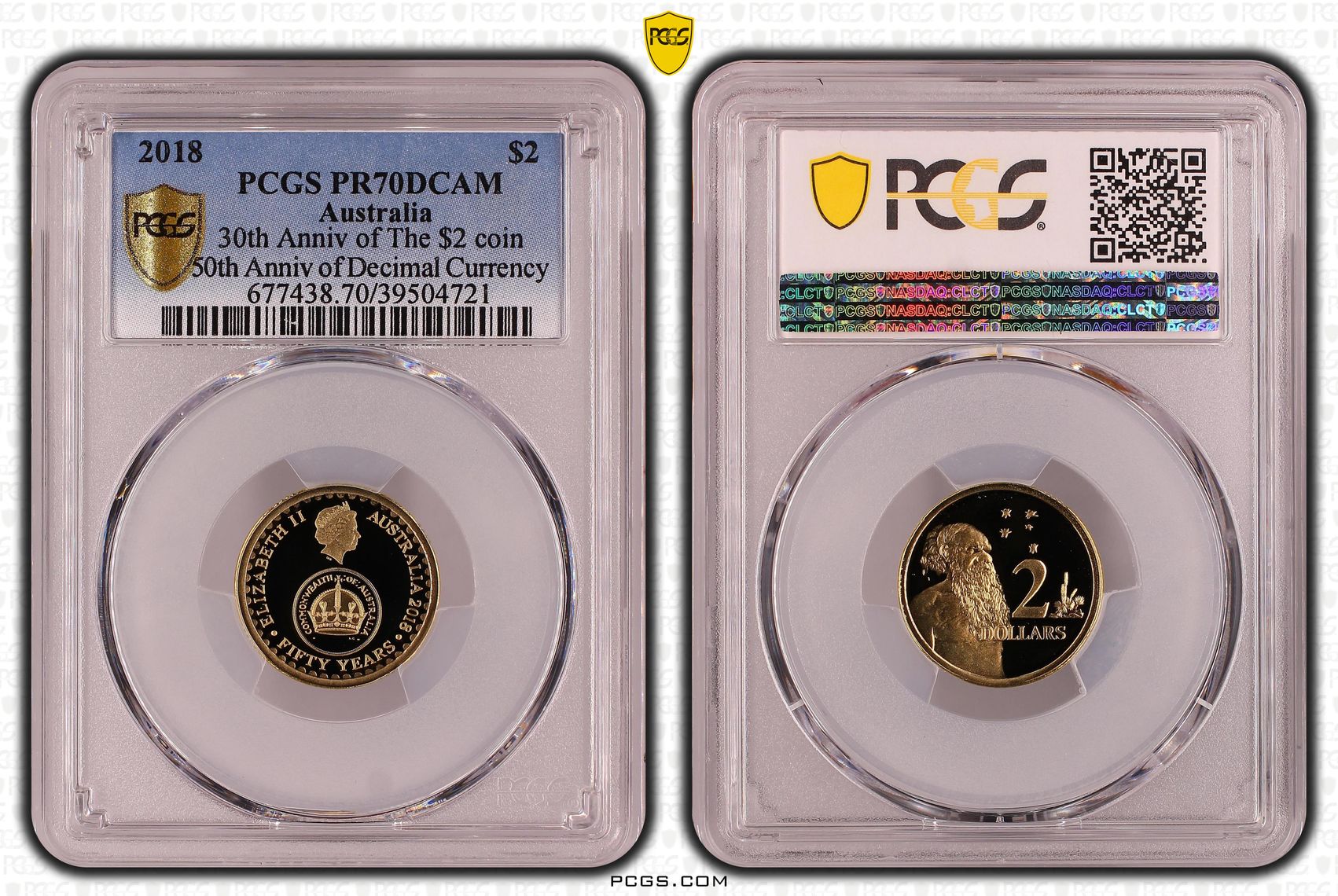 30th Anniv of The $2 coin 50th Anniv of Decimal Currency, POP 13/0, Two Dollar, 2018, PCGS PR70DCAM