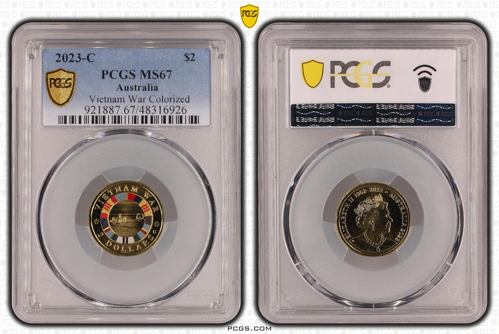 Vietnam War Colourised, Two Dollar, 2023-C, PCGS MS67