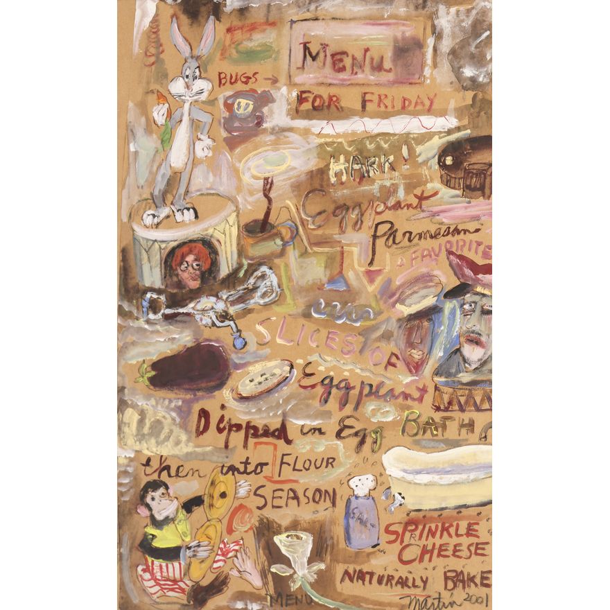 James Martin ''Eggplant Parmesan'' 2001 Gouache
