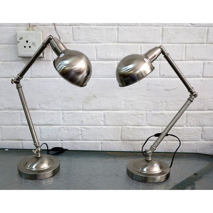 PAIR OF ANGLE POISE LAMPS,