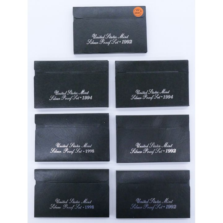 7pc US Mint Silver Proof Sets 1992-1998