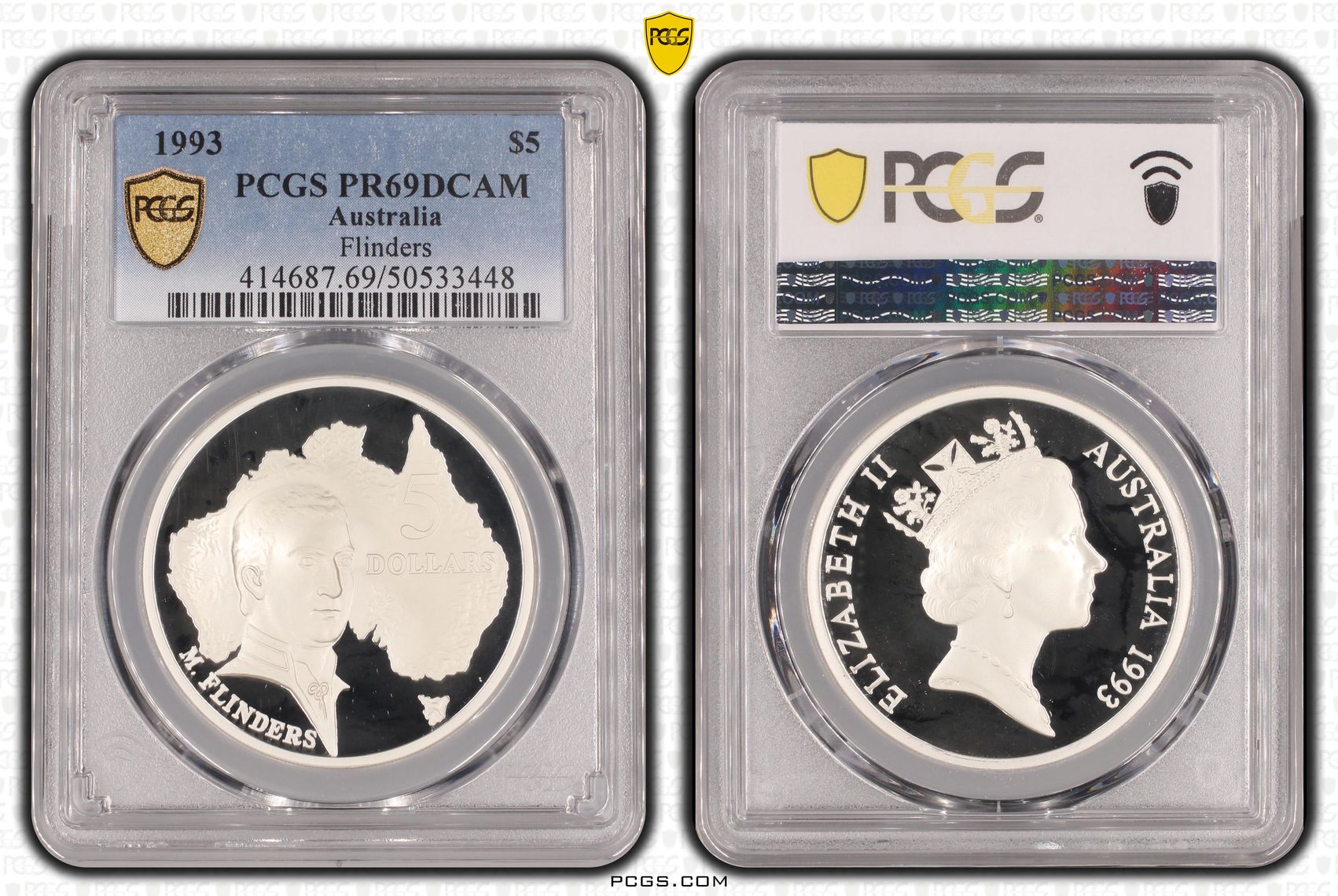 Flinders, Five Dollar, 1993, PCGS PR69DCAM