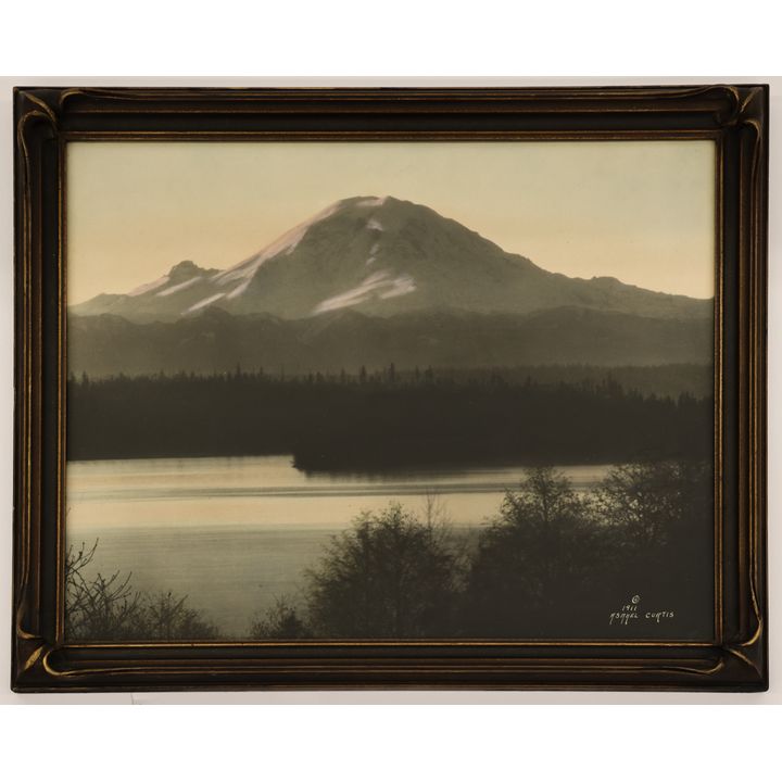 Asahel Curtis ''Mount Rainier'' 1911 Tinted Photograph