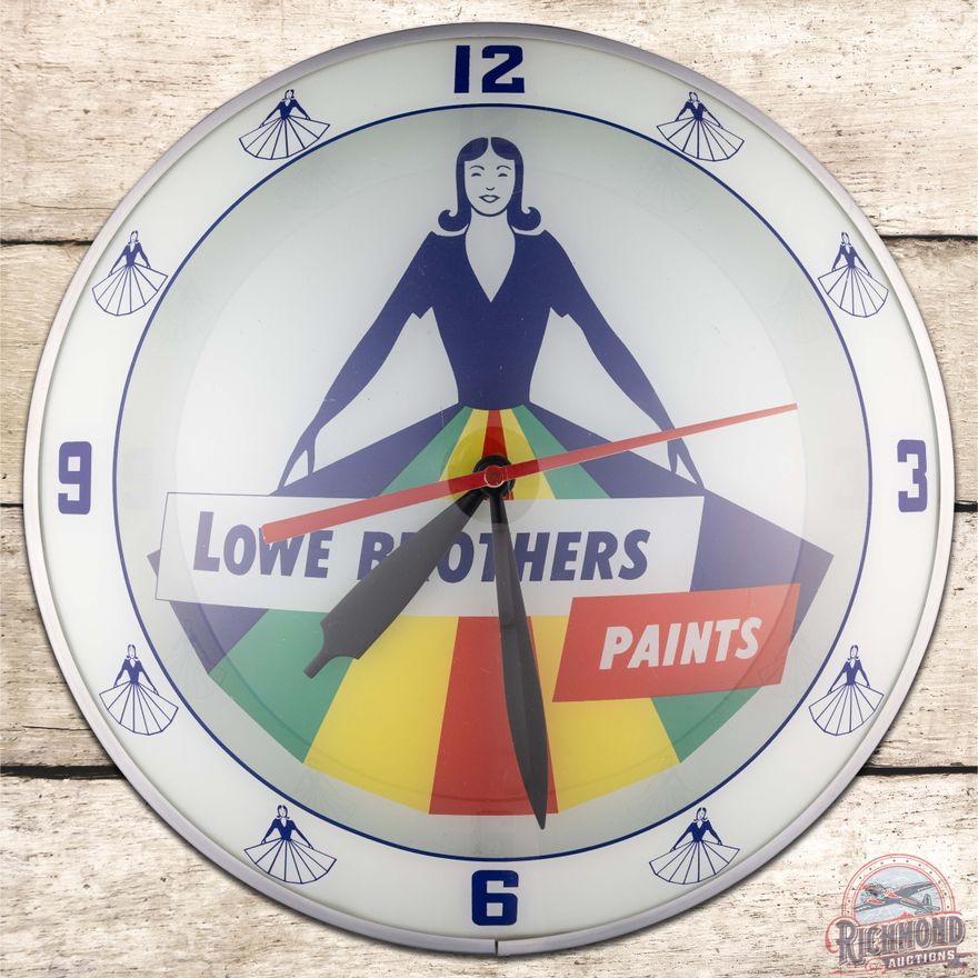 Lowe Brothers Paints 15" Double Bubble Advertising Clock