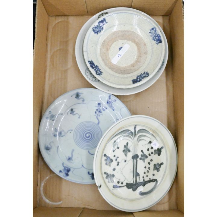 Box 4pc Chinese 18th Cent. Dishes