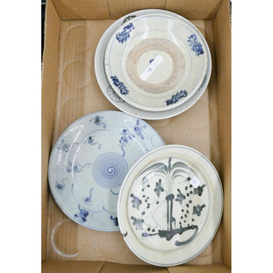 Box 4pc Chinese 18th Cent. Dishes