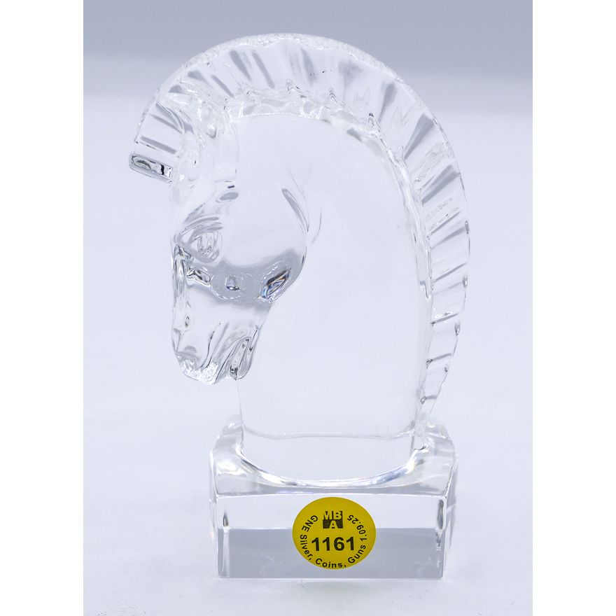 Steuben Trojan Horse Paperweight 5'' with Felt