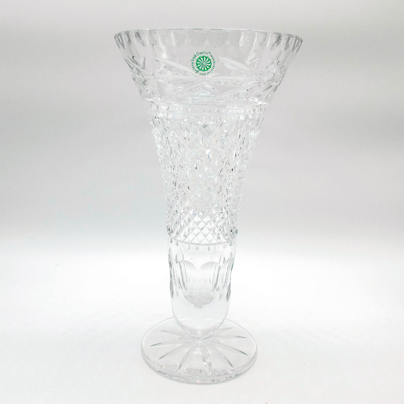 Galway Irish Crystal Flower Vase | Lion and Unicorn