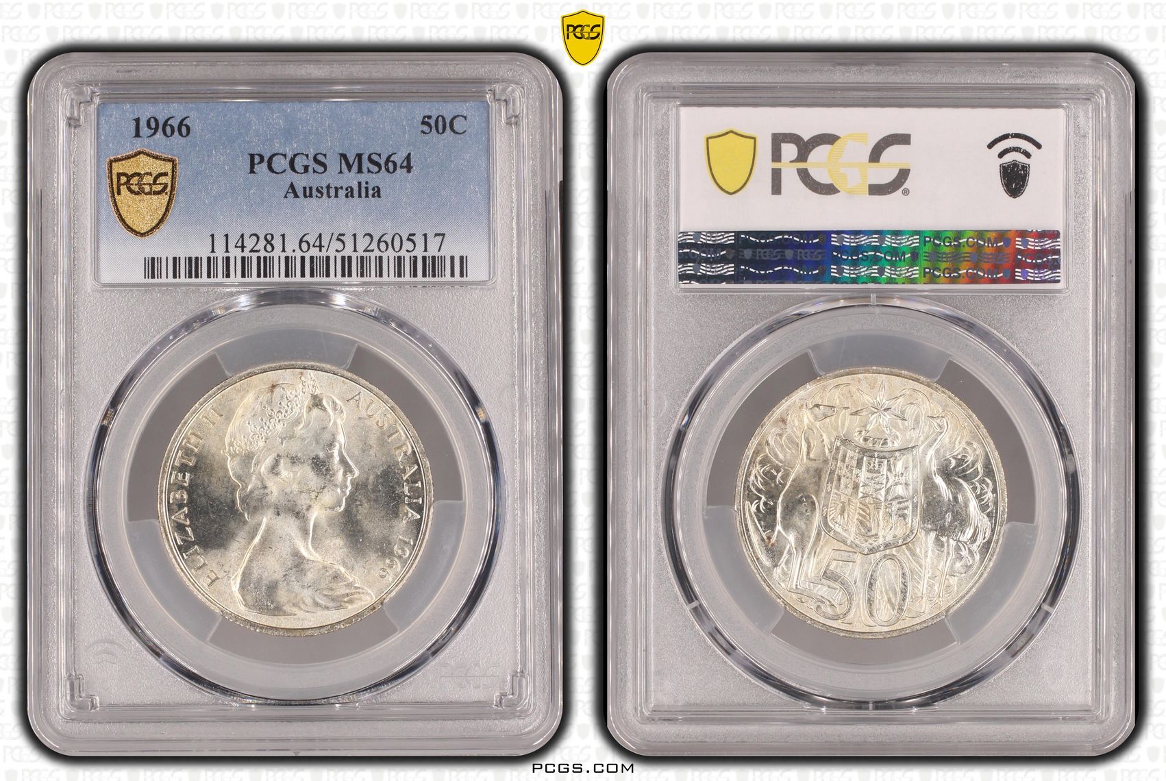Fifty Cent, 1966, PCGS MS64
