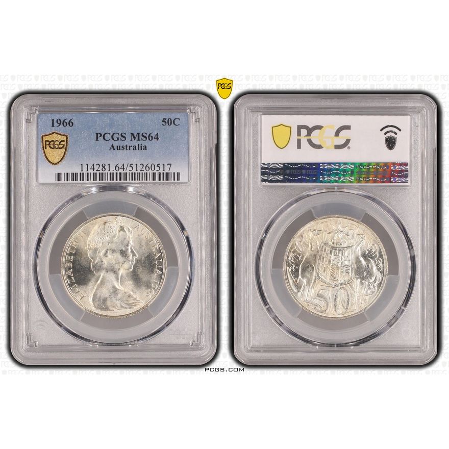 Fifty Cent, 1966, PCGS MS64