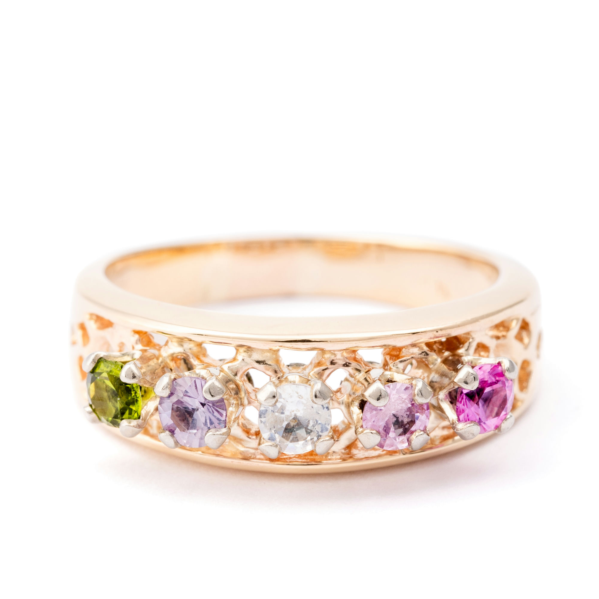 Multi Gemstone Ring 9ct Gold,